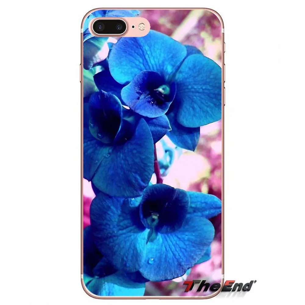 Для huawei G7 G8 Ascend P7 P8 P9 Lite Honor 4C 5X 5C 6X Коврики 7 8 9 Y3 Y5 Y6 II Pro синий цветок орхидеи Силиконовый ТПУ мягкий чехол - Цвет: images 7