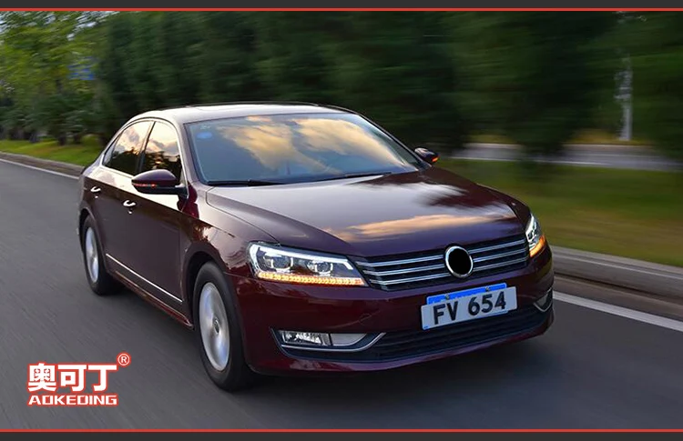 AKD Тюнинг автомобилей фары для VW Passat B7 US Verson светодиодные фары DRL ходовые огни биксеноновые фары Противотуманные фары с ангельскими глазками авто