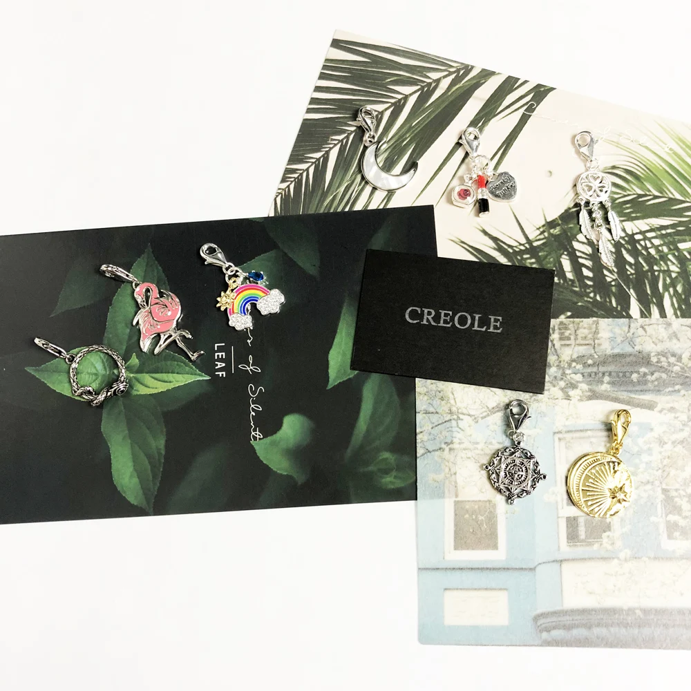 Винтажный кулон в виде змеи с компасом луной звездой радугой Ловец снов фламинго