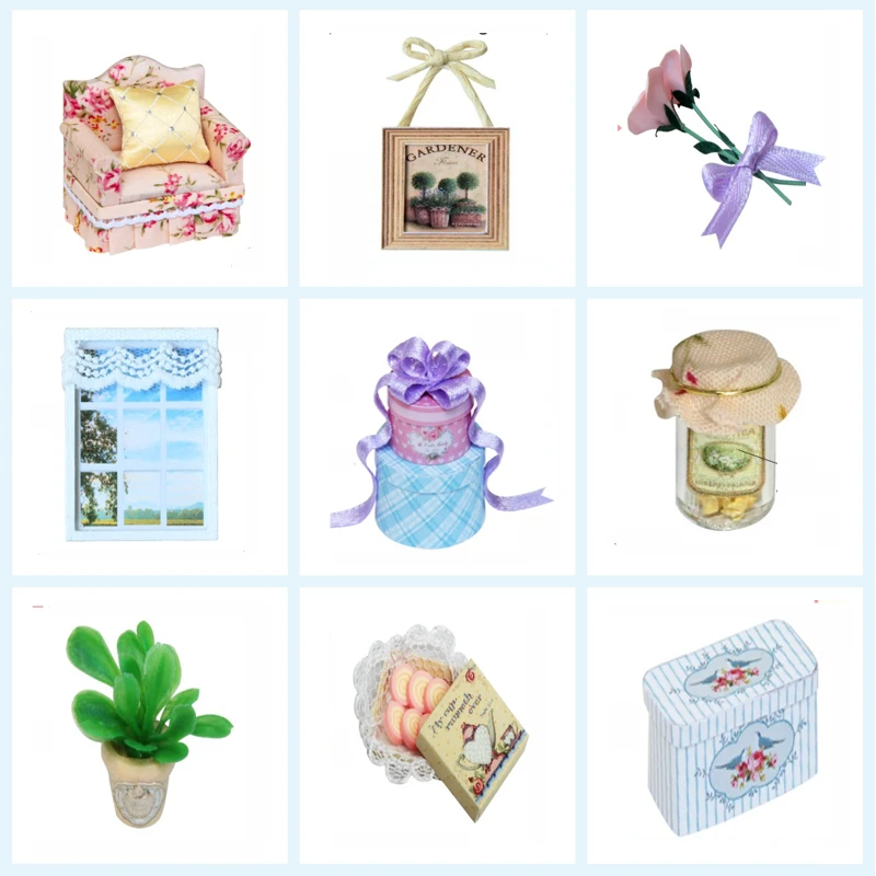CUTEBEE кукольный дом Миниатюрный DIY кукольный домик с деревянная мебель для дома игрушки для детей подарок на день рождения H07