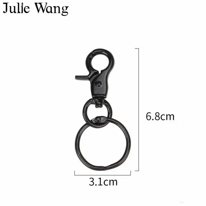 Julie Wang 5 шт. многоцветный круглый брелок для ключей кольцо брелки пряжка с