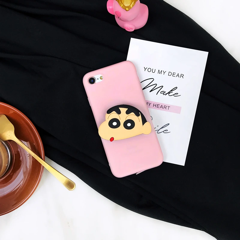 Rilakkuma кольцо с Тоторо Стенд Ручка чехол для iPhone SE 6 7 8 Plus Xs XR MAX чехол для samsung A8 J6 J8 S8 S9 S10 Plus Note 8 9 10