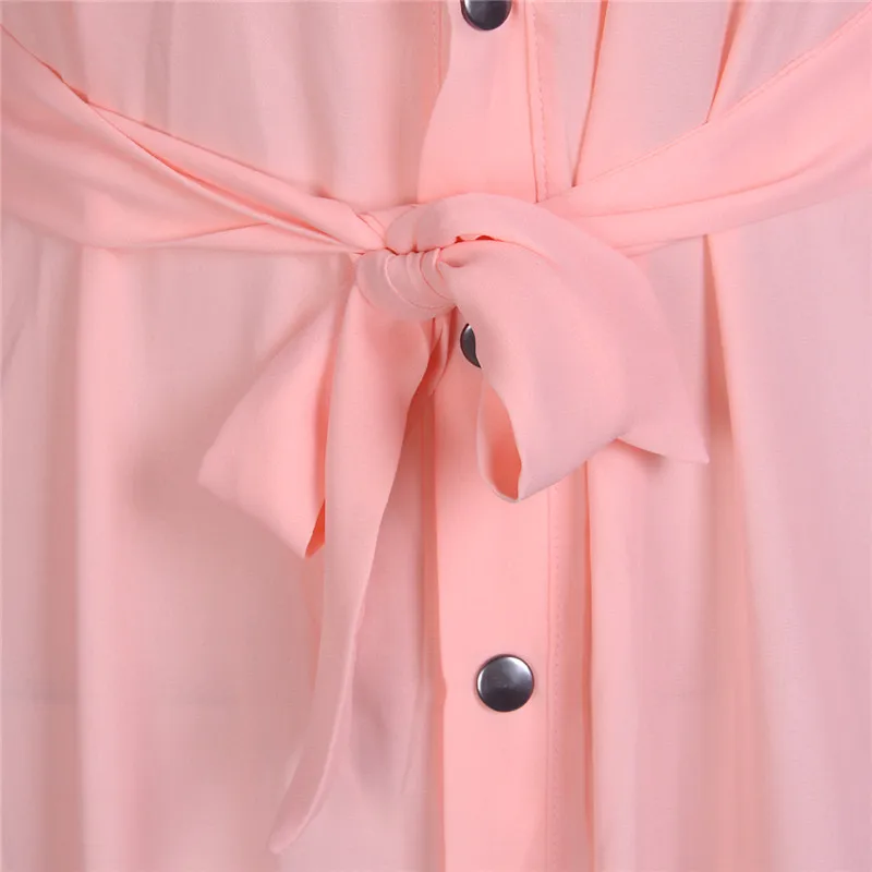 Large Sizes Ladies Long Dress New Sexy Soild Bohemian Sleeves Loose Dresses Women's Fashionable Buttons Vestido Hot Selling | Женская