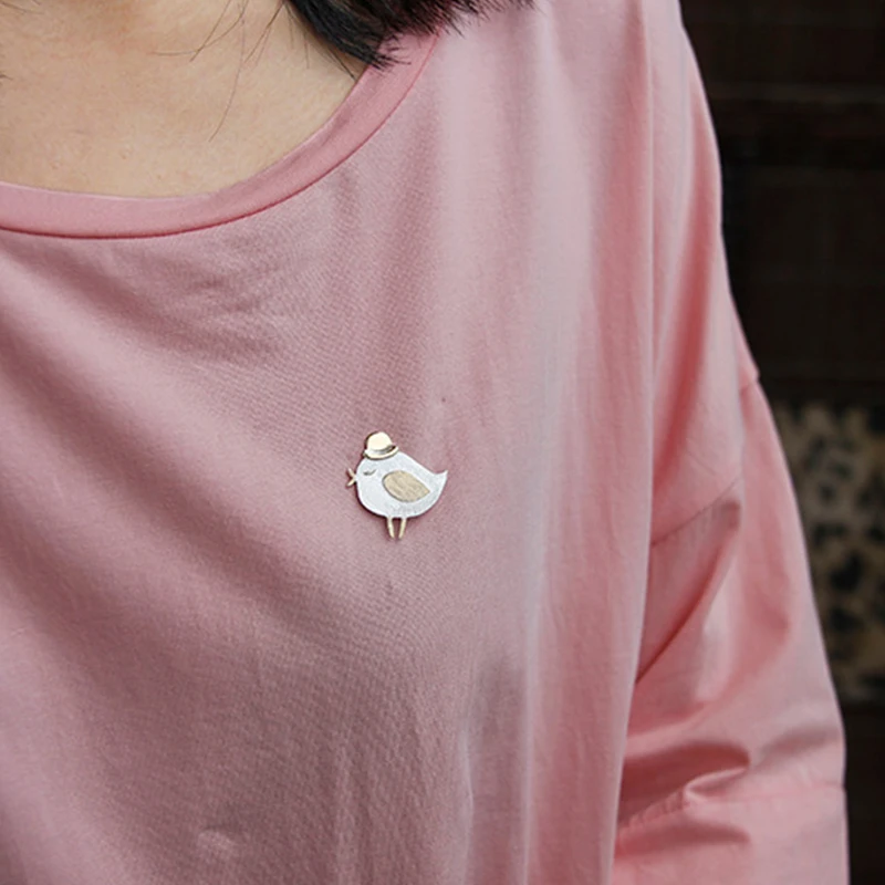 Женская Брошь в виде птицы Lotus Fun изящная брошь ручного изготовления из