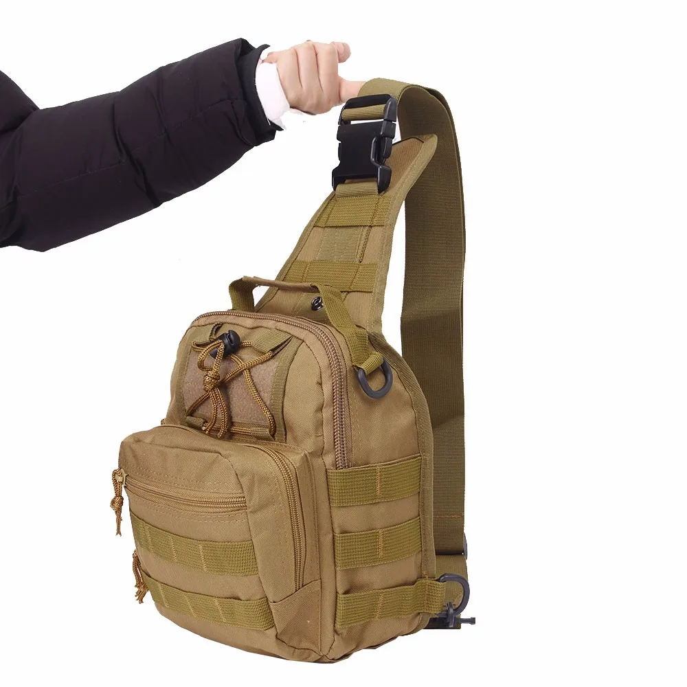 Тактический Molle штурмовой пакет слинг рюкзак сумка на плечо 600D нейлон Открытый