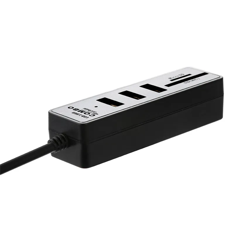 CARPRIE быстрая скорость 2 в 1 OTG USB3.0 концентратор сплиттер комбо 3 порта и SD/TF кард-ридер черный белый концентраторы для портативных ПК 81205