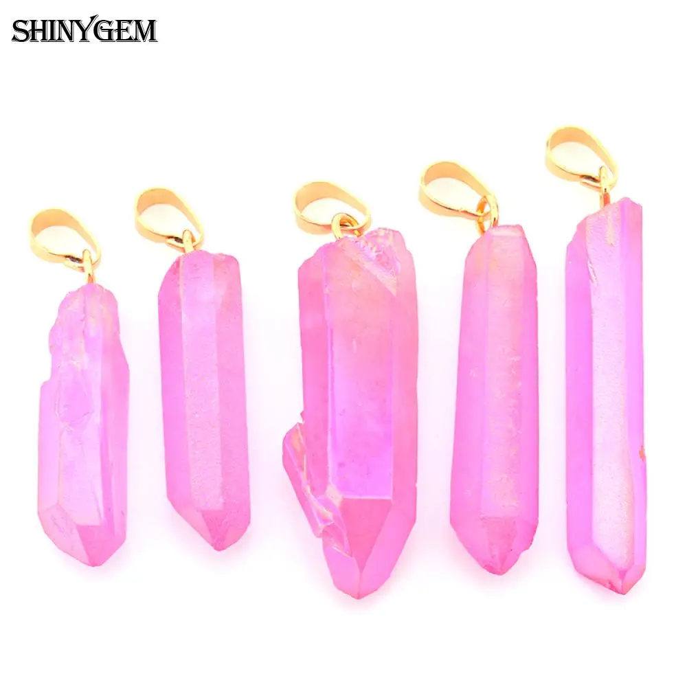 ShinyGem 5 шт 26 50 мм неправильный натуральный кварцевый кристалл столб кулон чакра