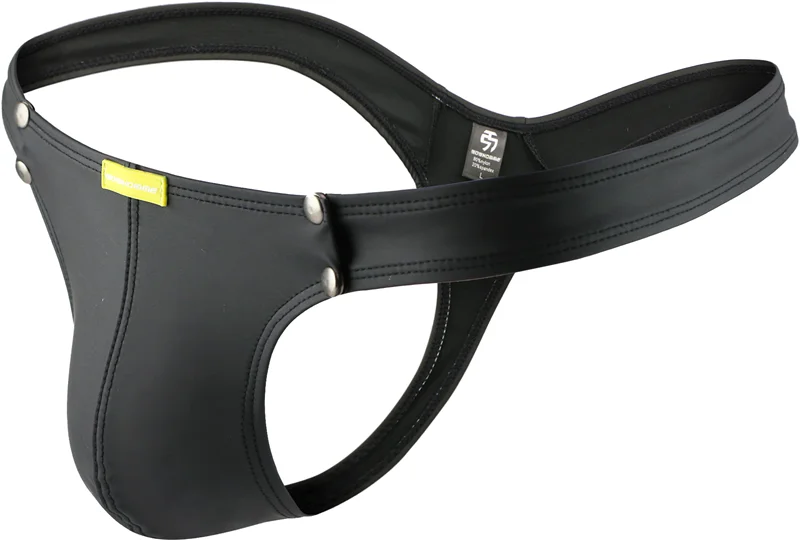 4PCS Low Waist Sexy Leather Pouch Underwea PU Underwear Men Underpants Male Panties Male Briefs Men's Lingerie Sexy Mens Briefs