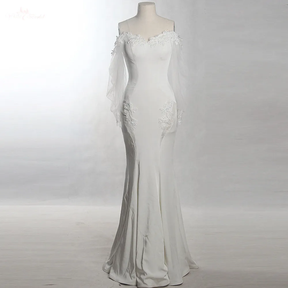 RSW1410 Yiaibridal настоящая работа Италия атласное с открытыми плечами цвета слоновой