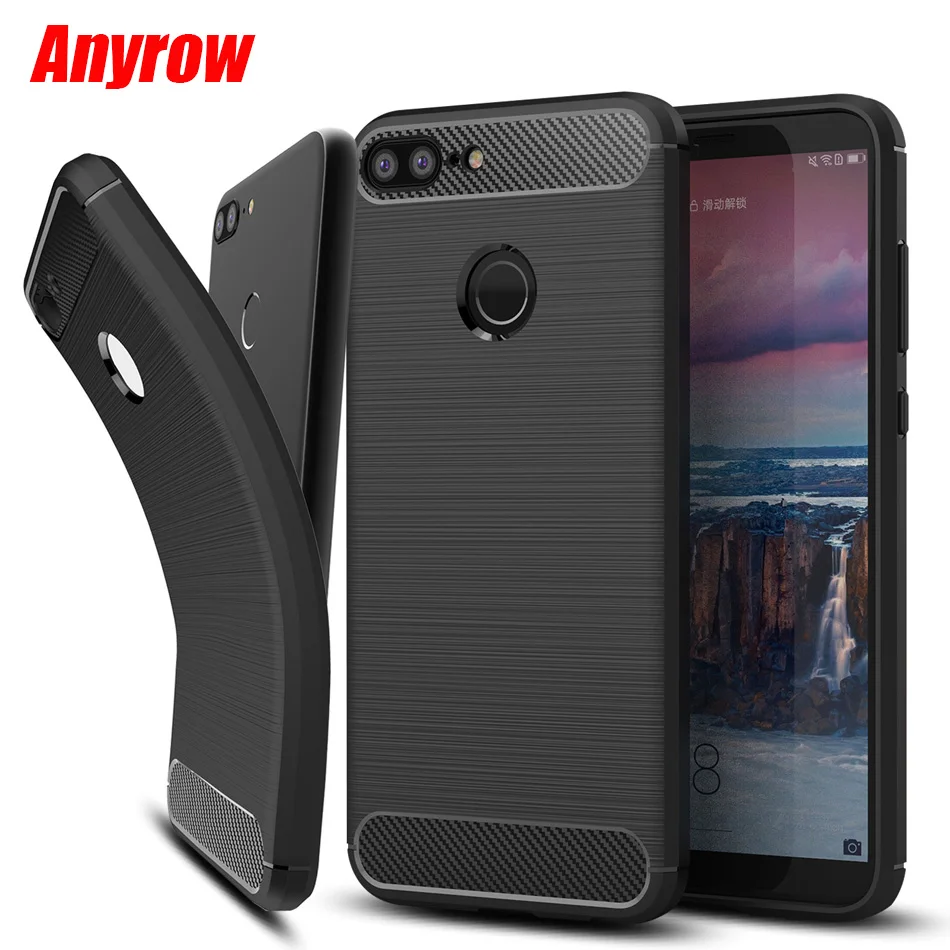 

Kolpler Carbon Fiber TPU Case For Huawei Honor 9 Lite Soft Full Cover Silicone shockproof Back Cover For Honor 9 Lite case shell