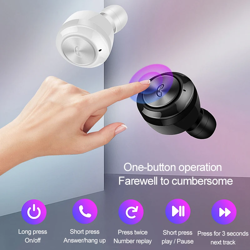 A6 наушники вкладыши Tws Bluetooth TWS 5 0 Беспроводной Водонепроницаемый гарнитура