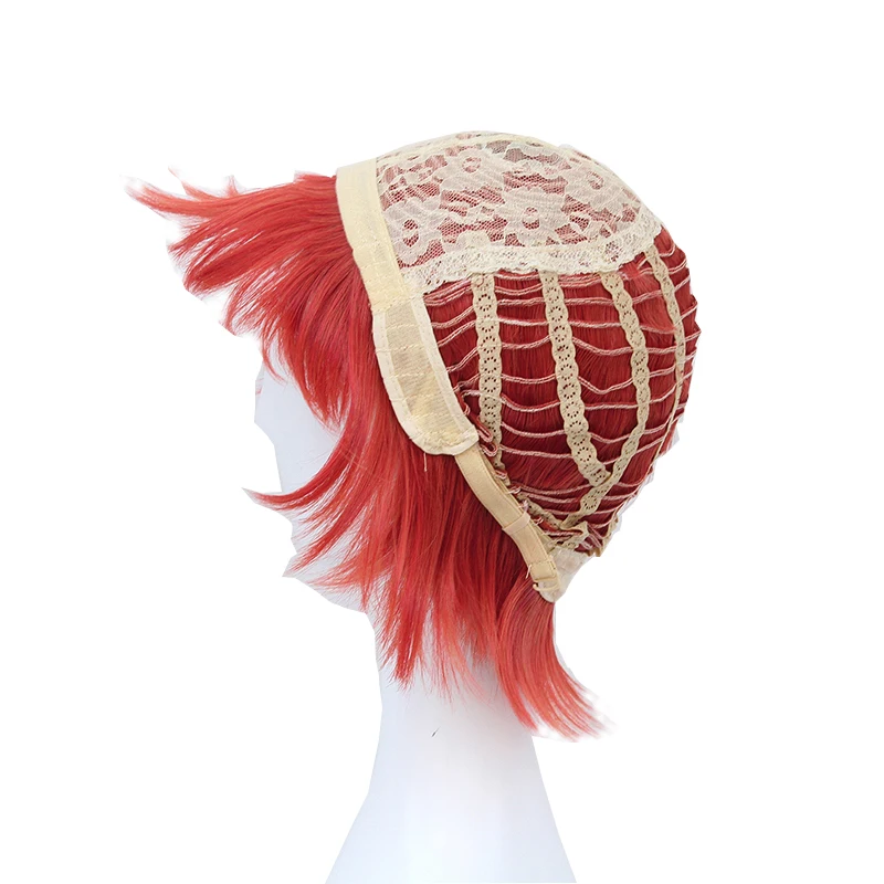 Волосы для косплея ROLECOS аниме клетки на работе красные кровяные 25 см короткие