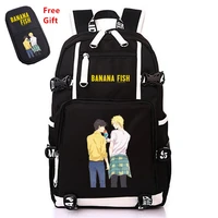 anime banana fish canvas back pack cosplay school bags anime laptop backpack unisex travel backpack women shoulder bags