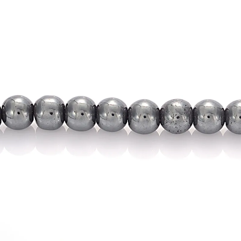 

6mm Natural Stone Black Hematite Beads 15" Per Strand Pick Size For Jewelry Making Accessories