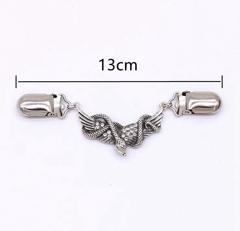 Серебряная Змея Стразы инкрустированная брошь из сплава зажим для свитера шали