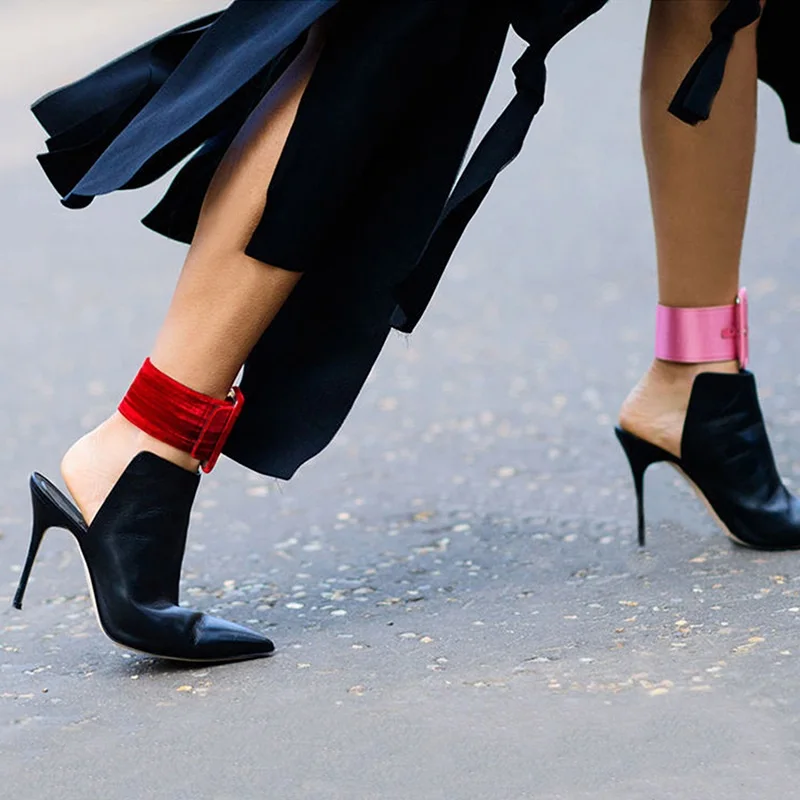 2017 роскошный модельный подиумный кожаный браслет на щиколотку с пряжкой Женский