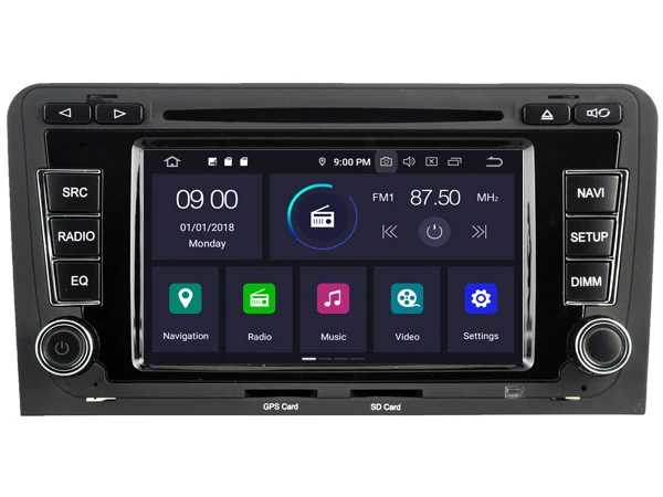 Четырехъядерный Android 9 0 dvd плеер автомобиля для AUDI A3/S3/RS3 (2003 2012) штатную Авто