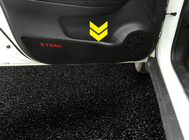 balck egde Для Nissan X-trail X trail T32- противоударный Коврик для двери, кожаные противоударные наклейки, внутренняя Автомобильная защитная пленка, наклейки для автомобиля - Цвет: balck egde