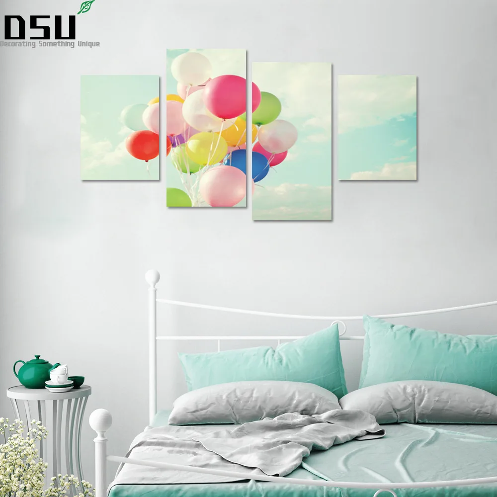 3D мультфильм DIY сочетание красочный воздушный шар плакат настенные наклейки