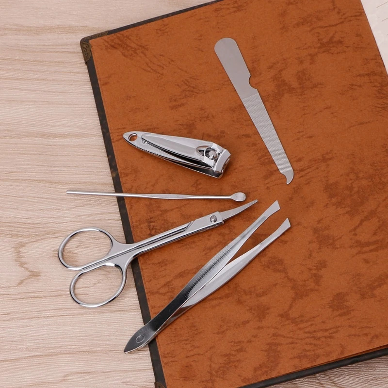 5 шт. Высококачественный портативный маникюрный и педикюрный набор ножницы