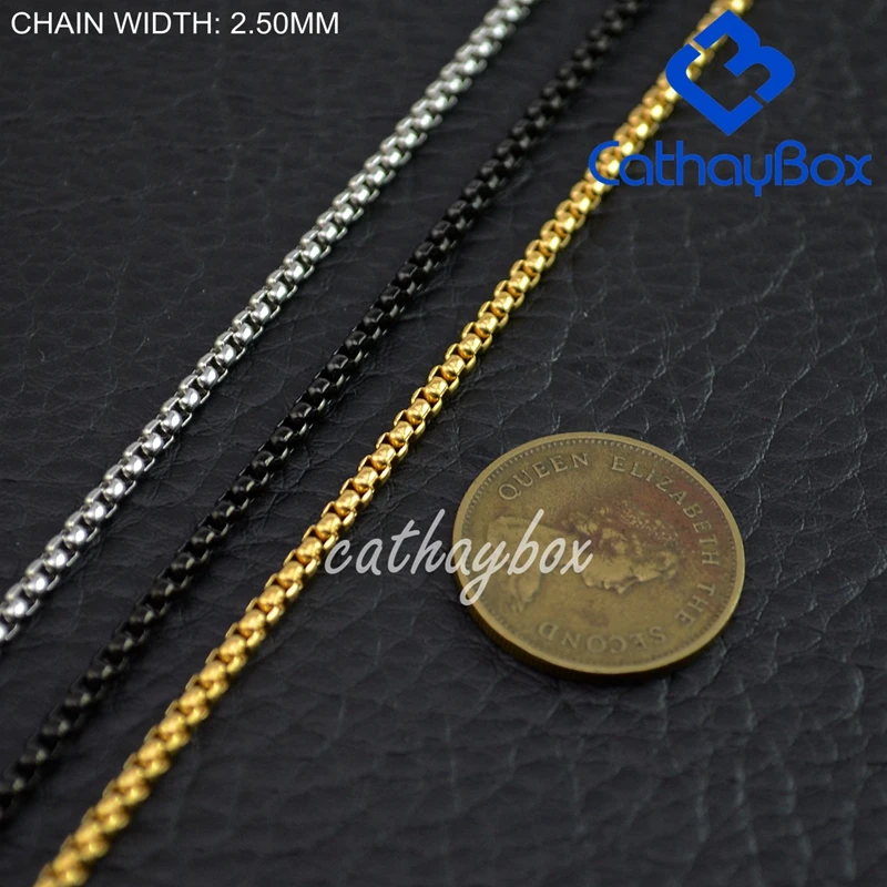 Мужское ожерелье из нержавеющей стали с двойной цепочкой 2 5 мм|Цепочки| |
