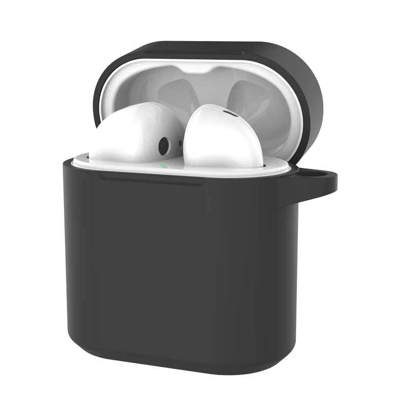Черный Для Honor FlyPods силиконовый наушник чехол для Honor FlyPods Pro зарядная коробка противоскользящие Защитные чехлы для huawei Freebuds 2 Pro - Цвет: Черный