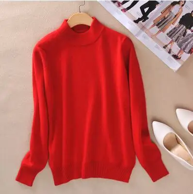 Carol Diaries 2018 Autumn Fashion Women Sweater Plus Size Elastic Turtleneck Casual Bottoming Knitted Pullovers | Женская одежда