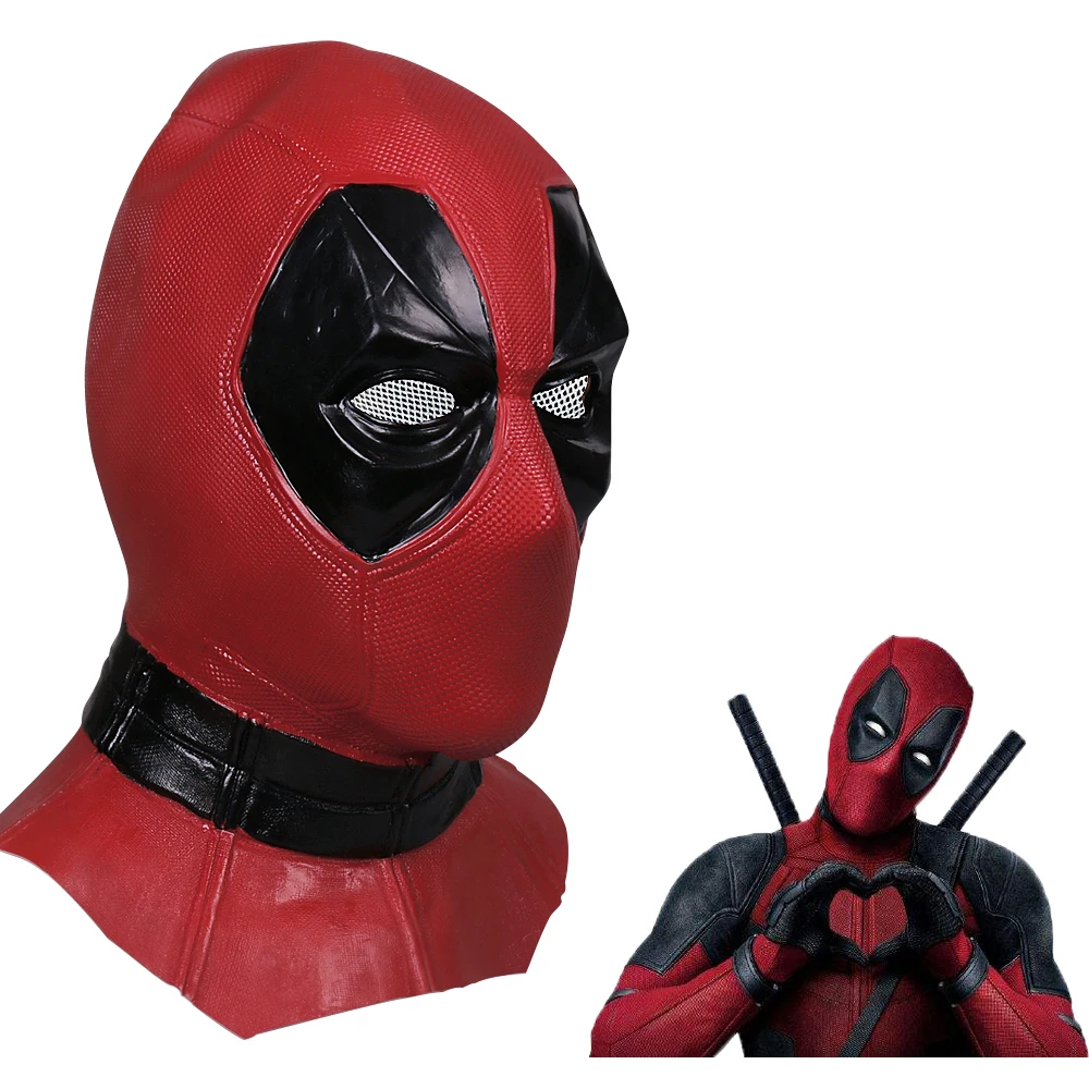 Маска супергероя Дэдпула для косплея мужские маски на все лицо дышащие латексные