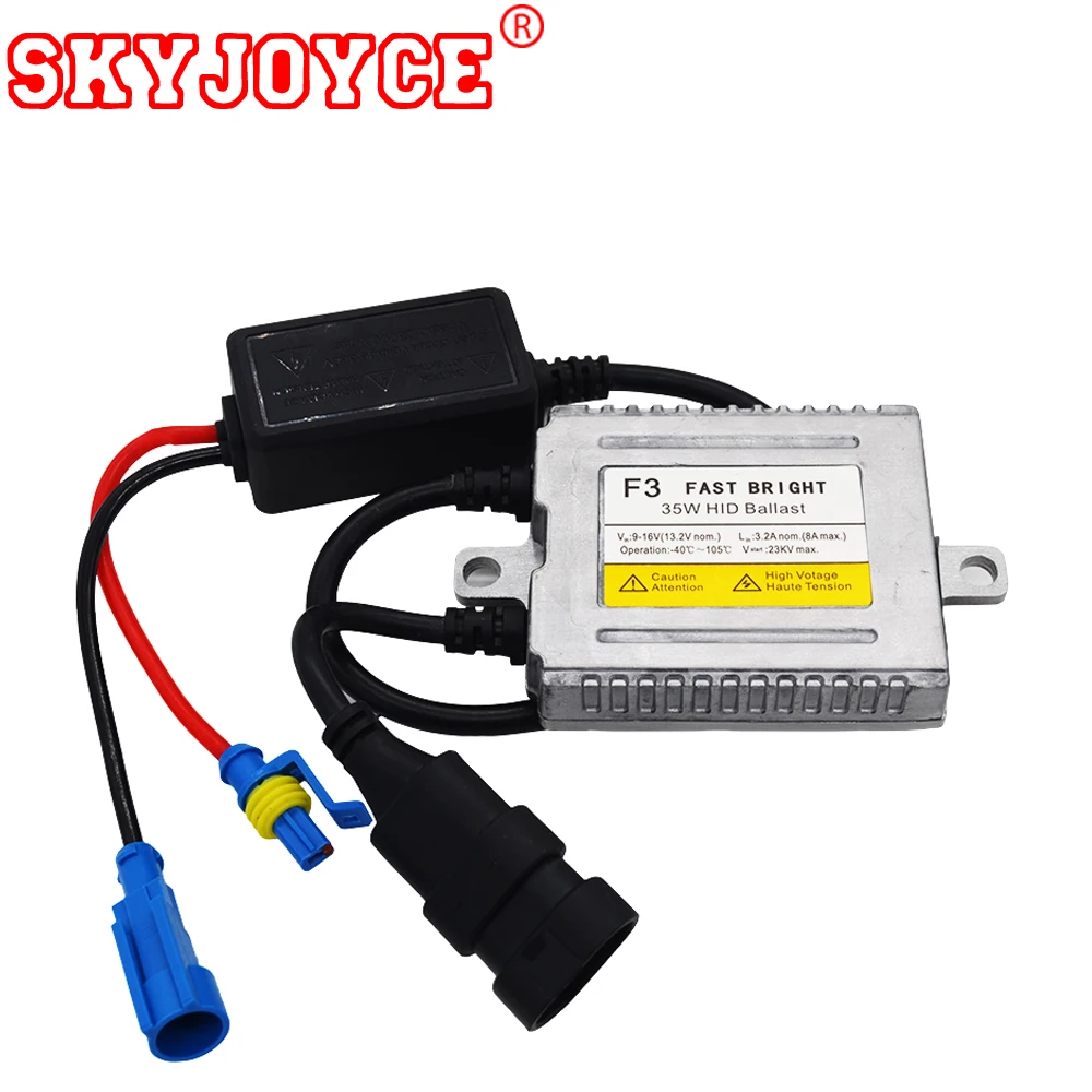 SKYJOYCE 35 Вт F3 Быстрый Яркий HID балласт DLT для ксеноновой лампы H1 H4 H7 H11 9005 9006 тонкий |