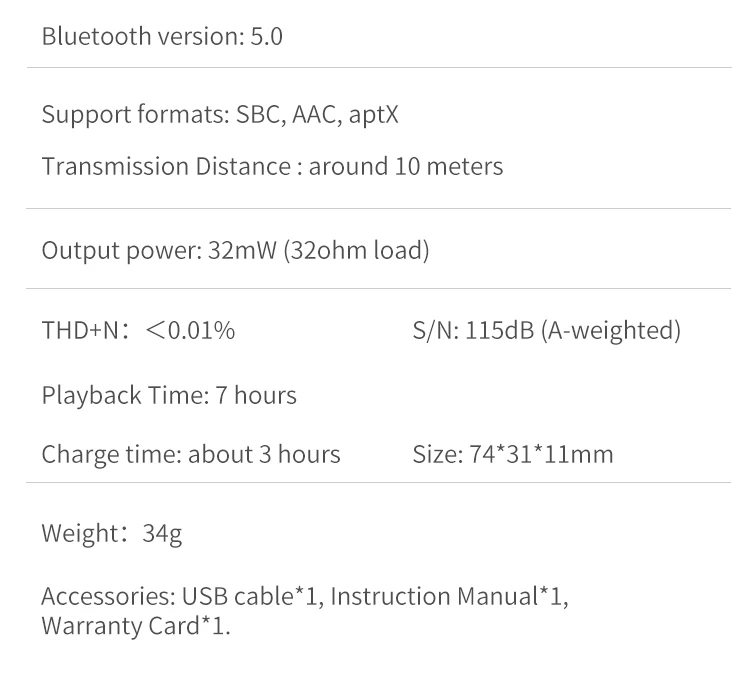 Портативный Аудио-ресивер EE XDUOO с высоким разрешением без потерь DSD музыка Bluetooth 5 0