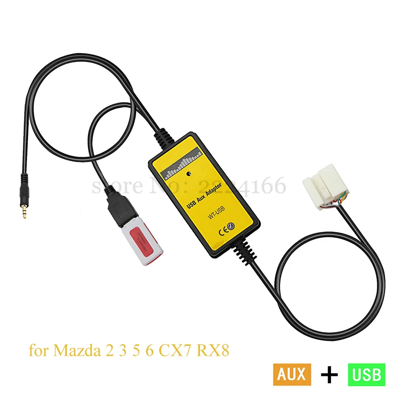 Lonleap New Car USB AUX Adapter Machine Change for Mazda 2 3 5 6 MX-5 RX-8 MPV Interface Styling Kit MP3 Music CD Player - Новая автомобильная USB AUX адаптерная машина для Mazda 2 3 5 6 MX-5 RX-8 MPV Interface Styling Kit MP3 Music CD Player.