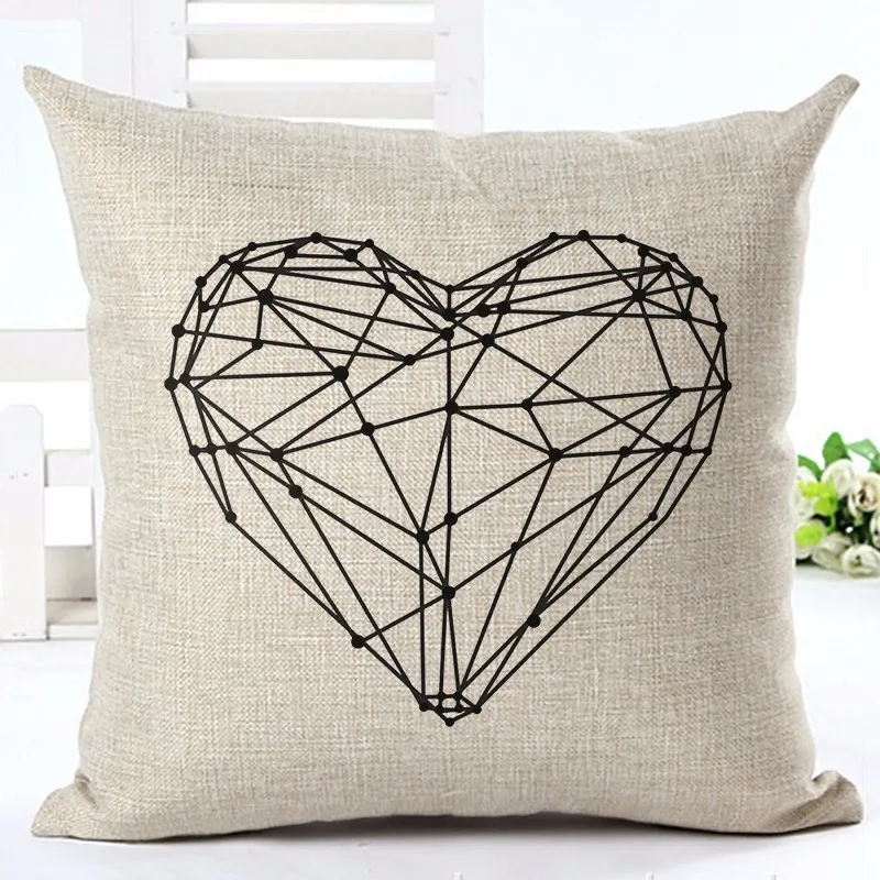 The Newest American Style Geometric Pattern Cushion Home Decorative Pillowcase Linen Cojines Square Throw Pillow Almofadas | Дом и сад