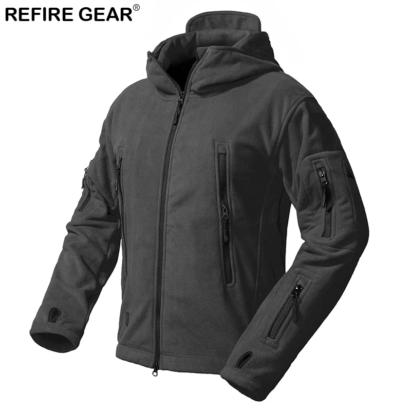 Уличная флисовая куртка Refire Gear Мужская теплая утепленная полярная с несколькими