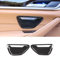 carbon fiber abs chrome interior car rear door ashtray cover trim 4pcs for bmw 5 series g30 2017 2018