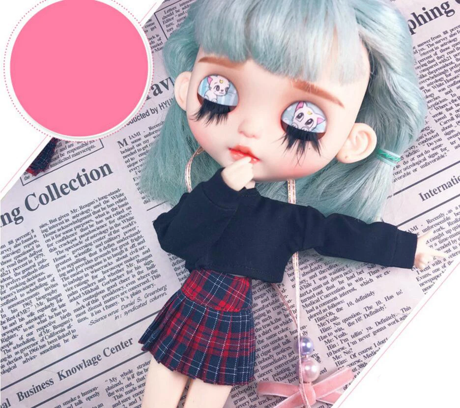 B260 Blyth Doll clothes gift 1/6 dolls Accessories handmade High-waisted plaid skirt 1pcs | Игрушки и хобби