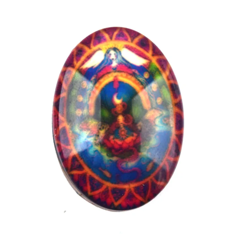 18x25 мм Новый Овальный Стекло Кабошон Flatback Камея Pattern Фото Diy Украшения Ювелирных