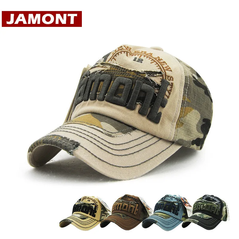 [JAMONT] Мужская Бейсболка унисекс камуфляжная шапка с вышивкой мужская Кепка
