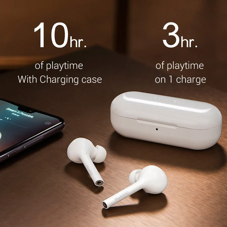 Original HUAWEI FreeBuds Wireless Bluetooth Earphone with Mic Music Driving Sport Fashion Touch Headset Handfree Dynamic+Balance