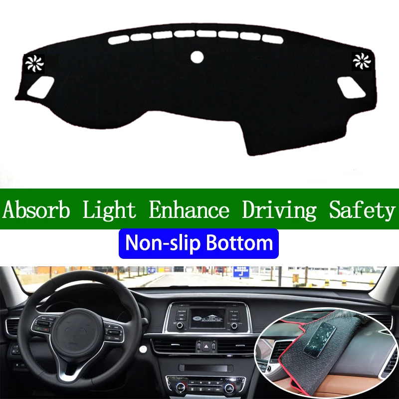 

For kia K5 2016 2017 2018 2019 Non-slip Bottom Dashboard Cover Car Decals Car Stickers Interior Car Accessories