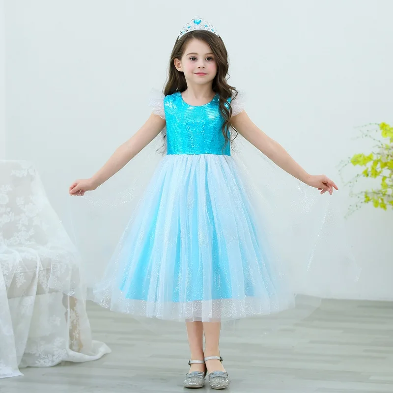 Рождественское платье принцессы для костюмированной вечеринки девочек детское