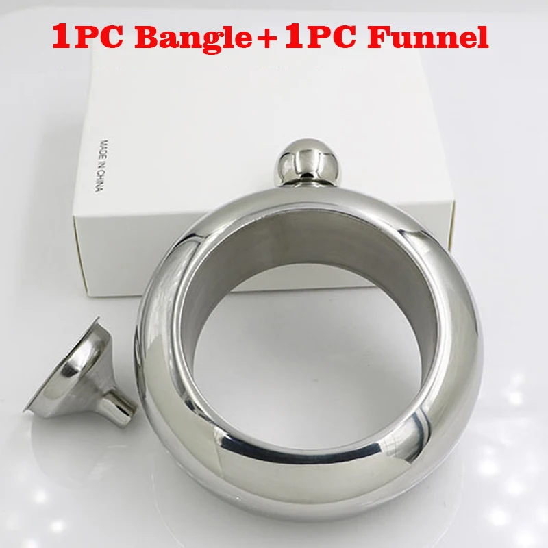 Браслет колба с воронкой из нержавеющей стали круглая фляга 100 мл винная фляжка