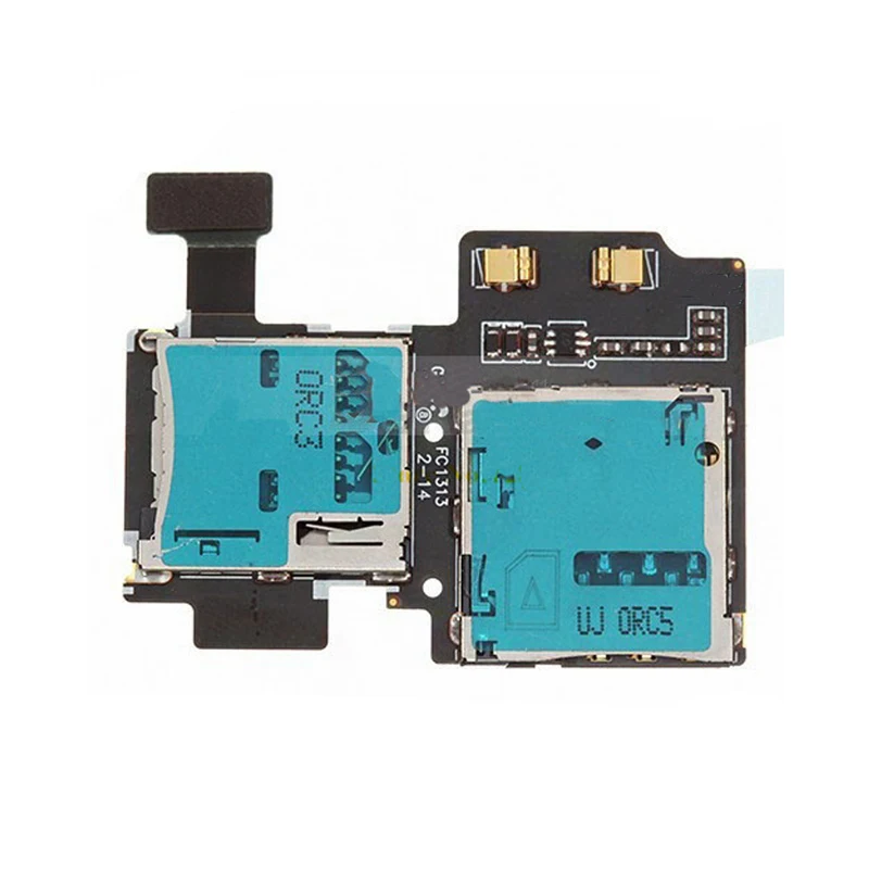 

CFYOUYI For Samsung GALAXY S4 SIV i9500 SIM Card Reader Connector Holder Slot Tray Memory Socket Flex Cable