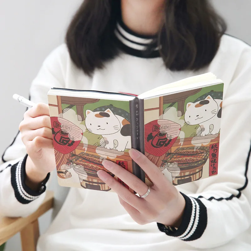

Kawaii Monthly Planner Agenda Schedule Study Notebook Pocket Diary Travel Journal Stationery Gift Cat Grid/Blank/Doted