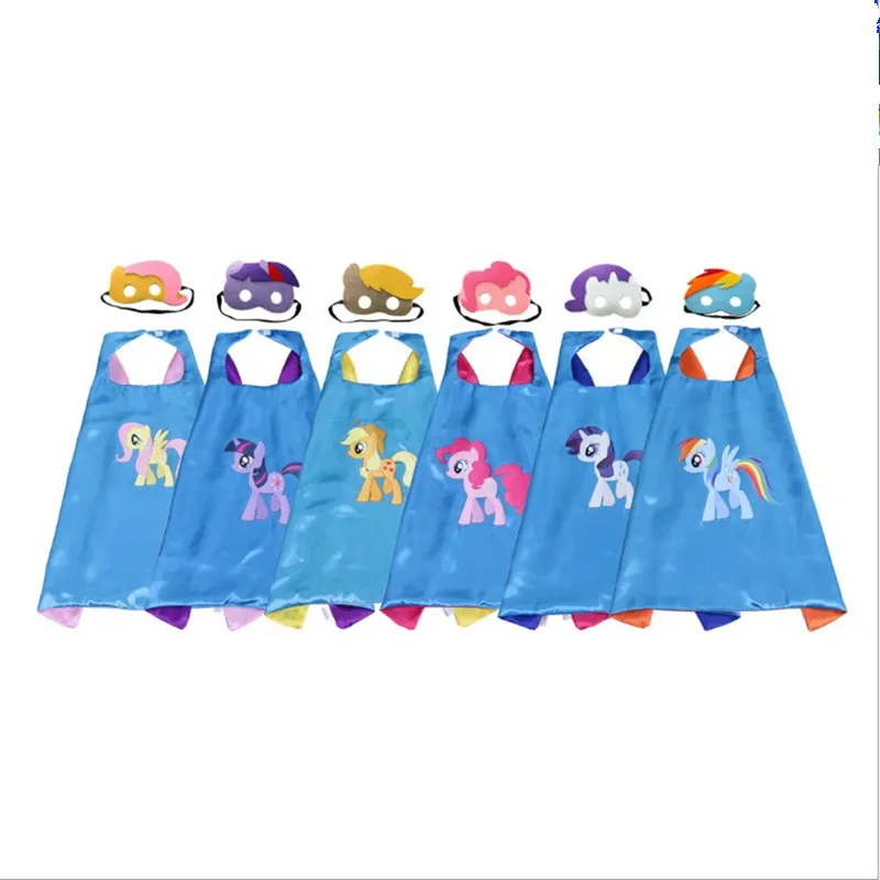 Рождество Хэллоуин мои дети Девушки Little Pony Костюмы для косплея мыс с масками на