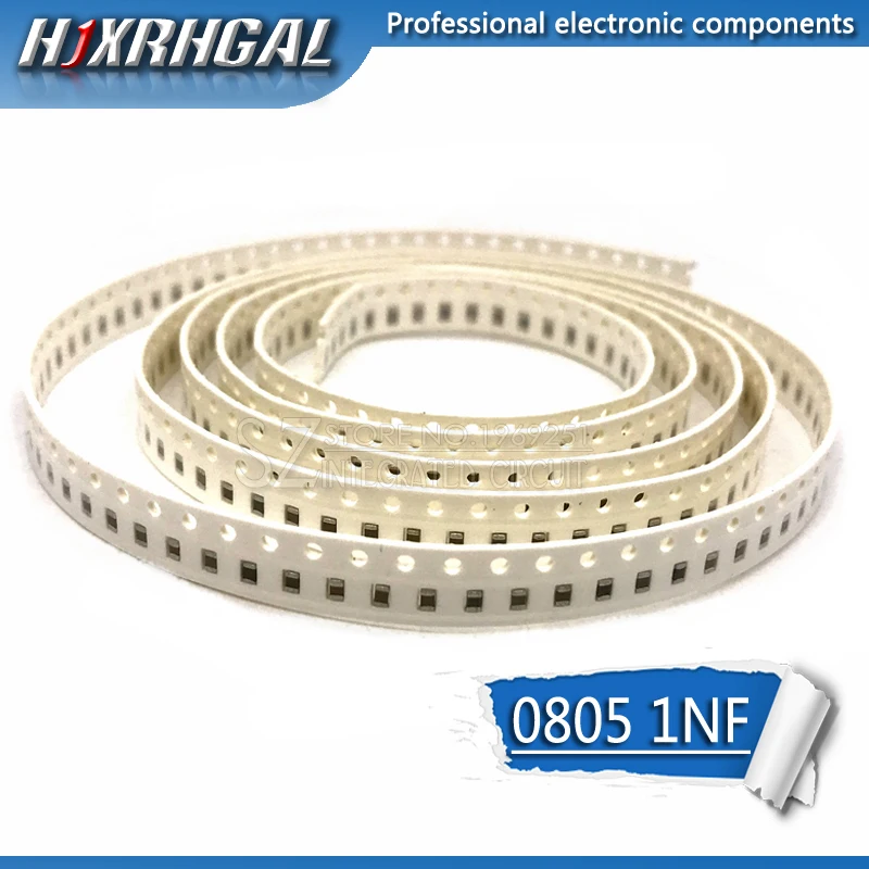 

100pcs 1nF X7R Error 50V 0805 102 SMD Thick Film Chip Multilayer Ceramic Capacitor Hot Products