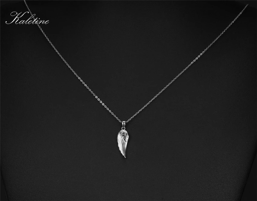 Подлинная стерлингового серебра 925 Bling Shine игристые Полный CZ камень крыла Перо Подвеска Шарм Цепочки и ожерелья