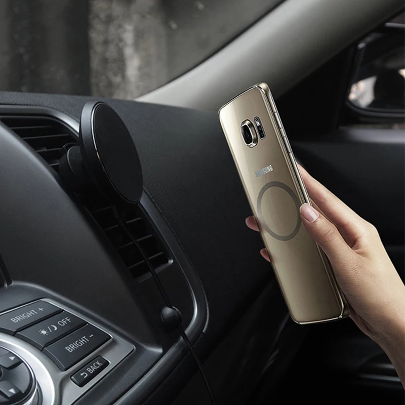 Беспроводное Автомобильное зарядное устройство W3 магнитный держатель для iPhone X XS