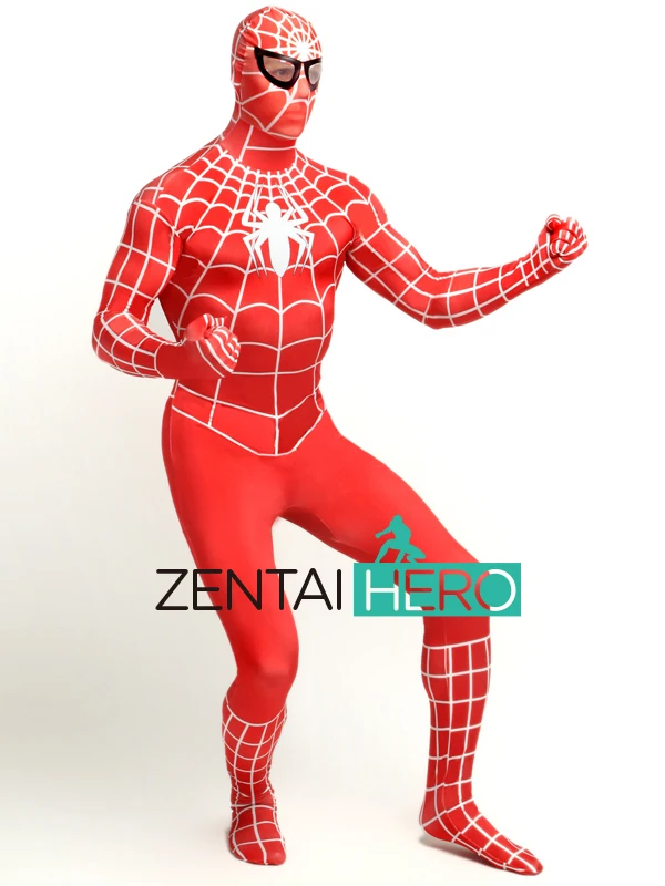 ZentaiHero красное Мужское боди супергерой Человек-паук костюм 2017 Хэллоуин косплей