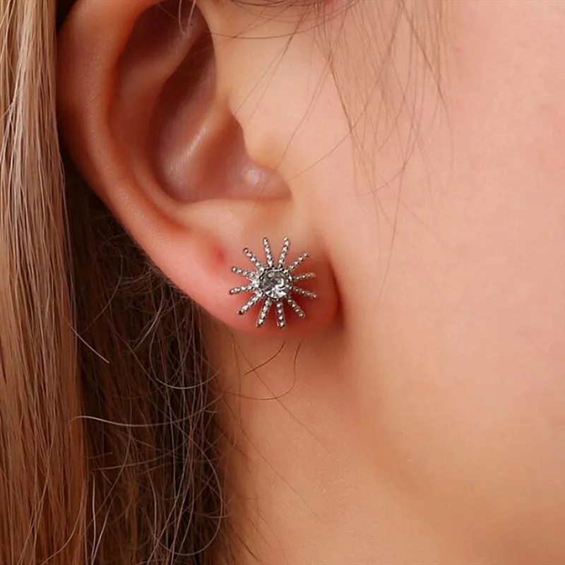 Timlee E075 New Cute Star Moon Asymmetric Earring Temperamental Rhinestone Alloy Studs Earrings Popular Jewelry Wholesale | Украшения и