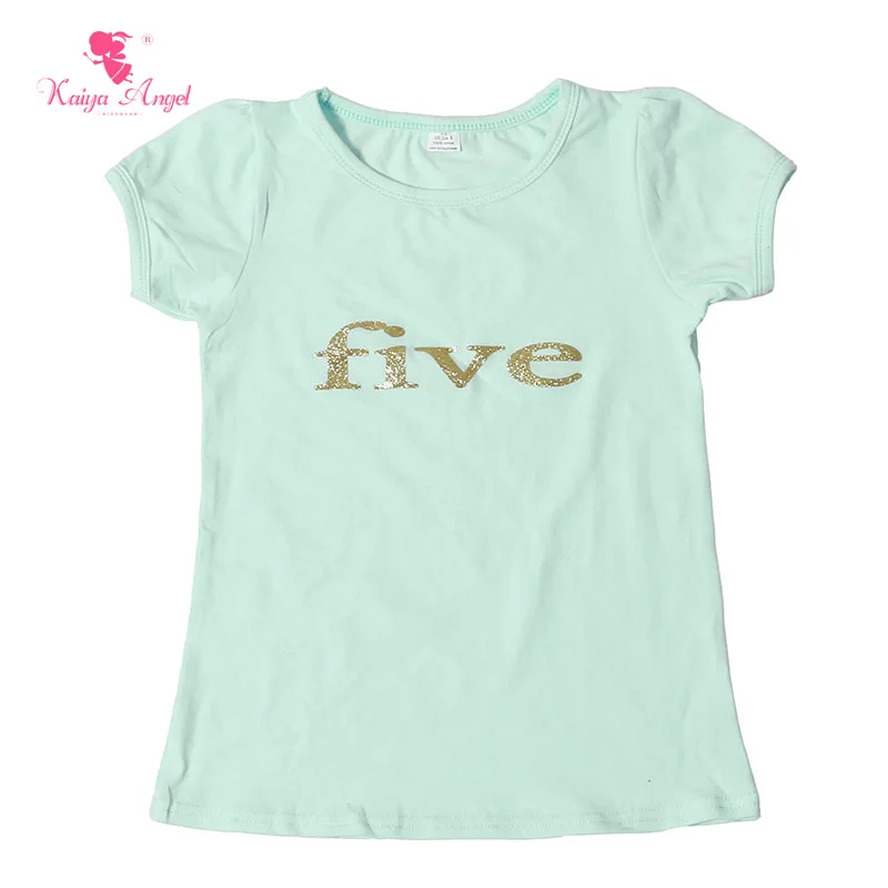 Футболка детская летняя с коротким рукавом на день рождения 1 5 лет|girls t shirt|girls tt